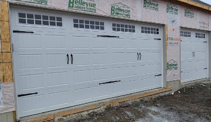 White panel garage windows
