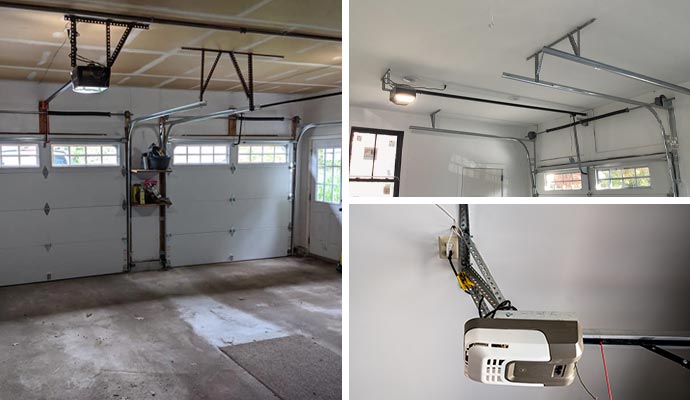 Collage of garage opener