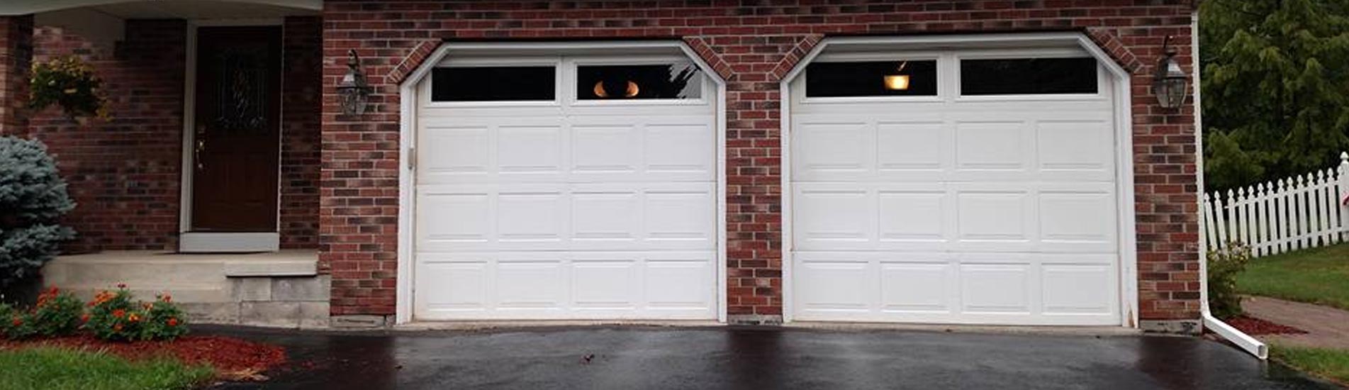 Double garage door banner