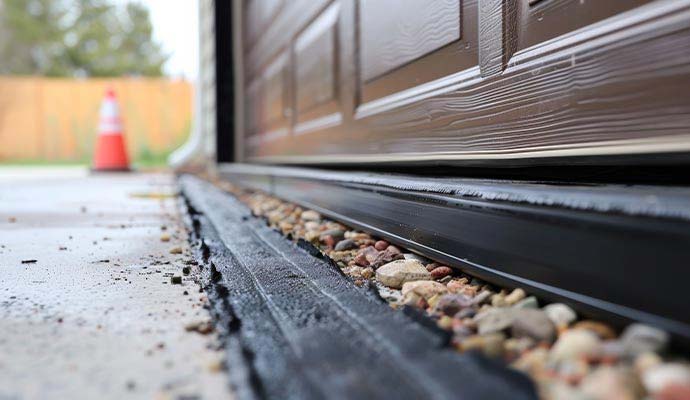 Garage door bottom seal weather stripping