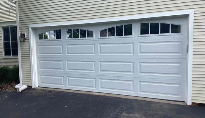 Newly installed garage door