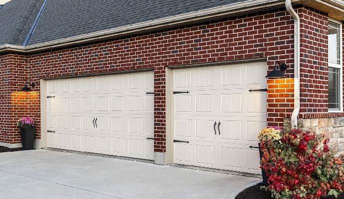 Insulated white Clopay garage doors