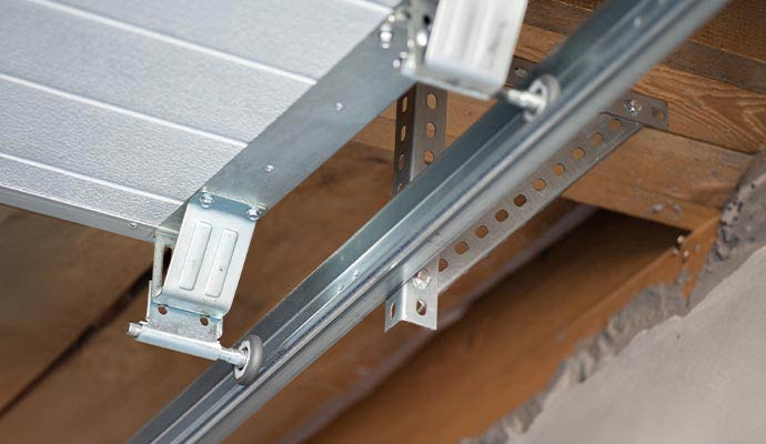 Misaligned garage door roller