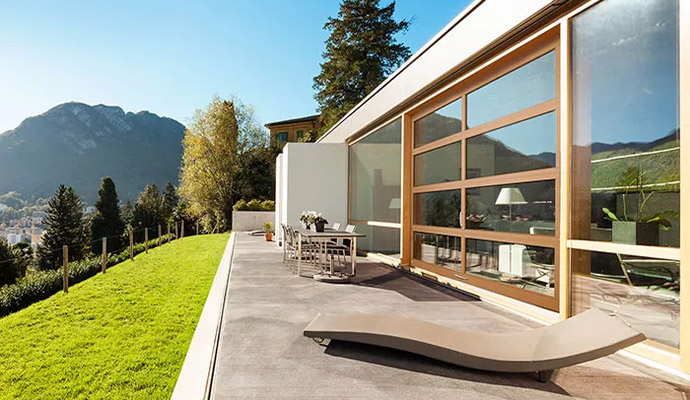Modern garage door