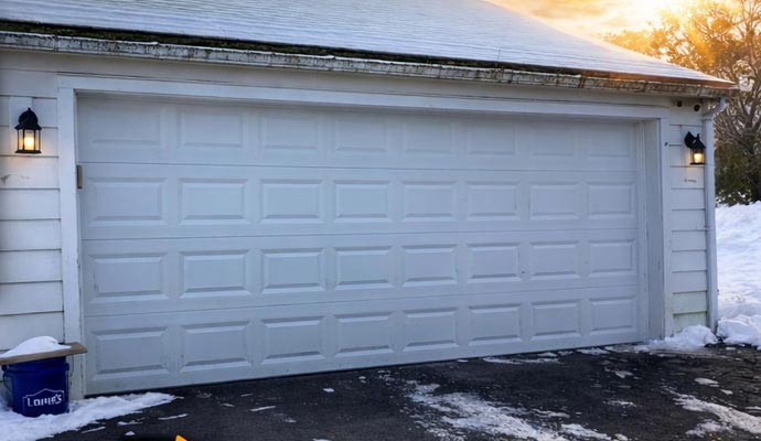 Newly installed garage door