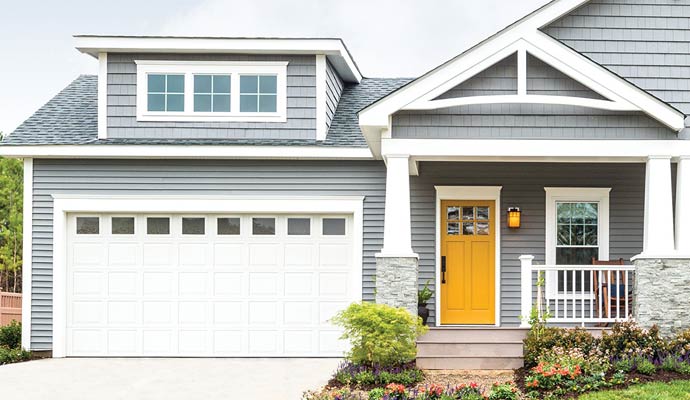 Replaced a new residential garage door